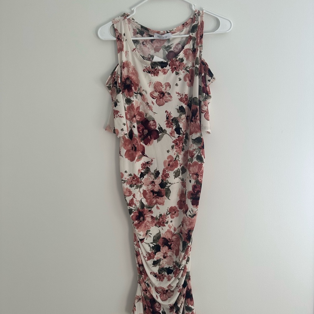 Elegant Floral One Shoulder Dress